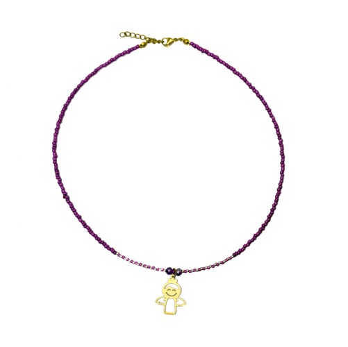 چوکر مونجوقی با اویز طلا